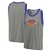 New York Knicks Team Essential Tri-Blend Tank Top - Heather Gray